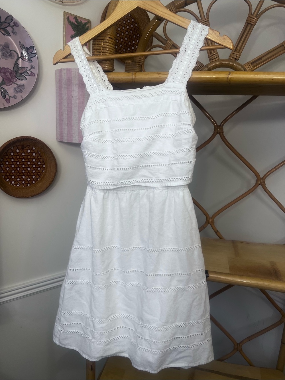 Altar'd State White Eyelet Mini Sundress
